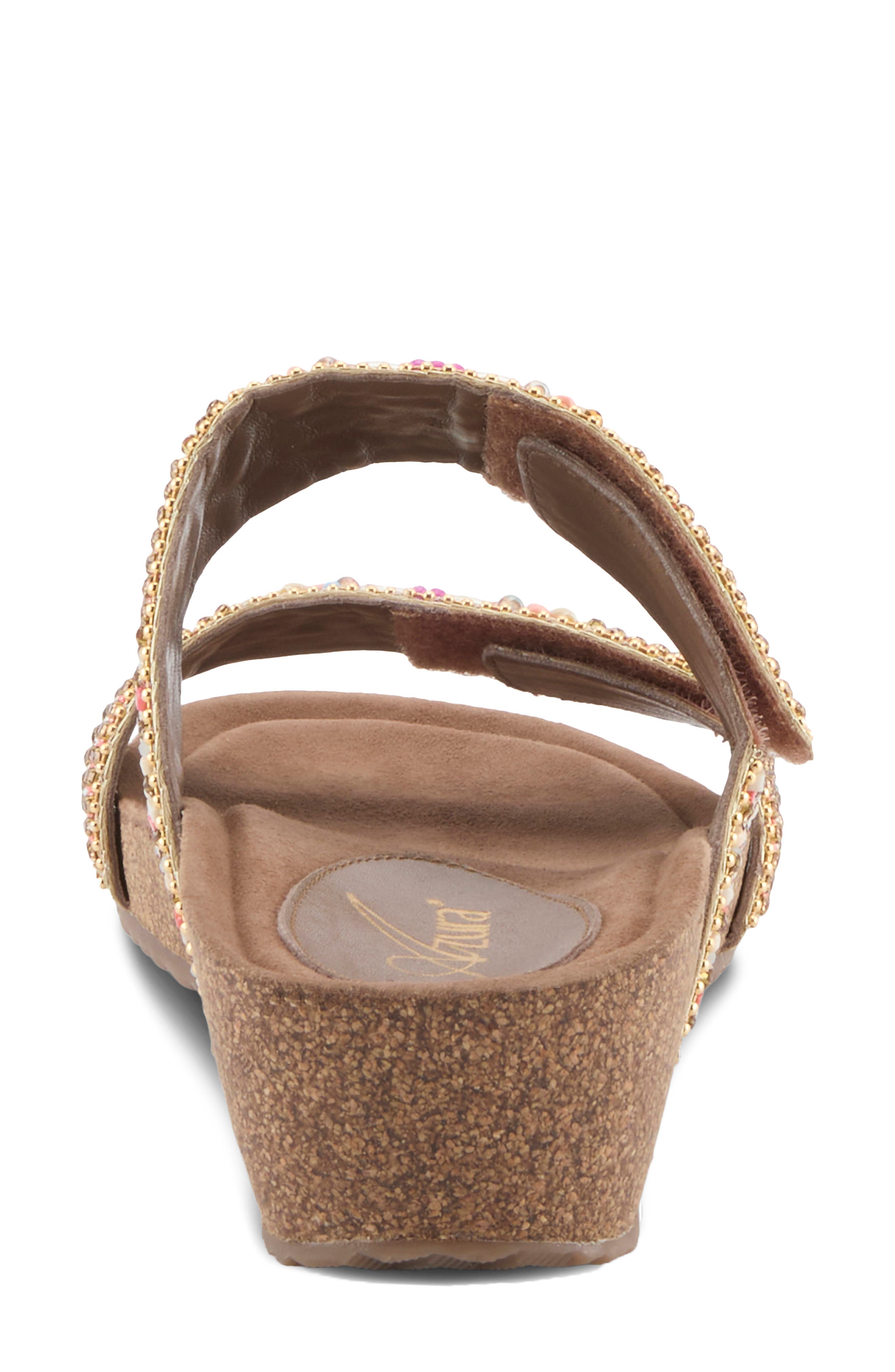 Bahamain Hand Beaded Platform Sandal, Alternate, color, TURQUOISE MULTI