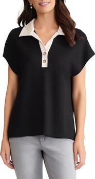 Jones New York Dolman Sleeve Polo Shirt