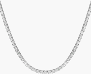 Aurate New York Lab Grown White Sapphire Petite Tennis Necklace