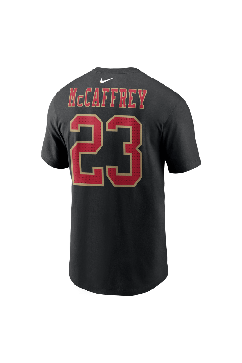 Men's Nike Christian McCaffrey Black San Francisco 49ers Carbon Name & Number T-Shirt, Alternate, color, Black