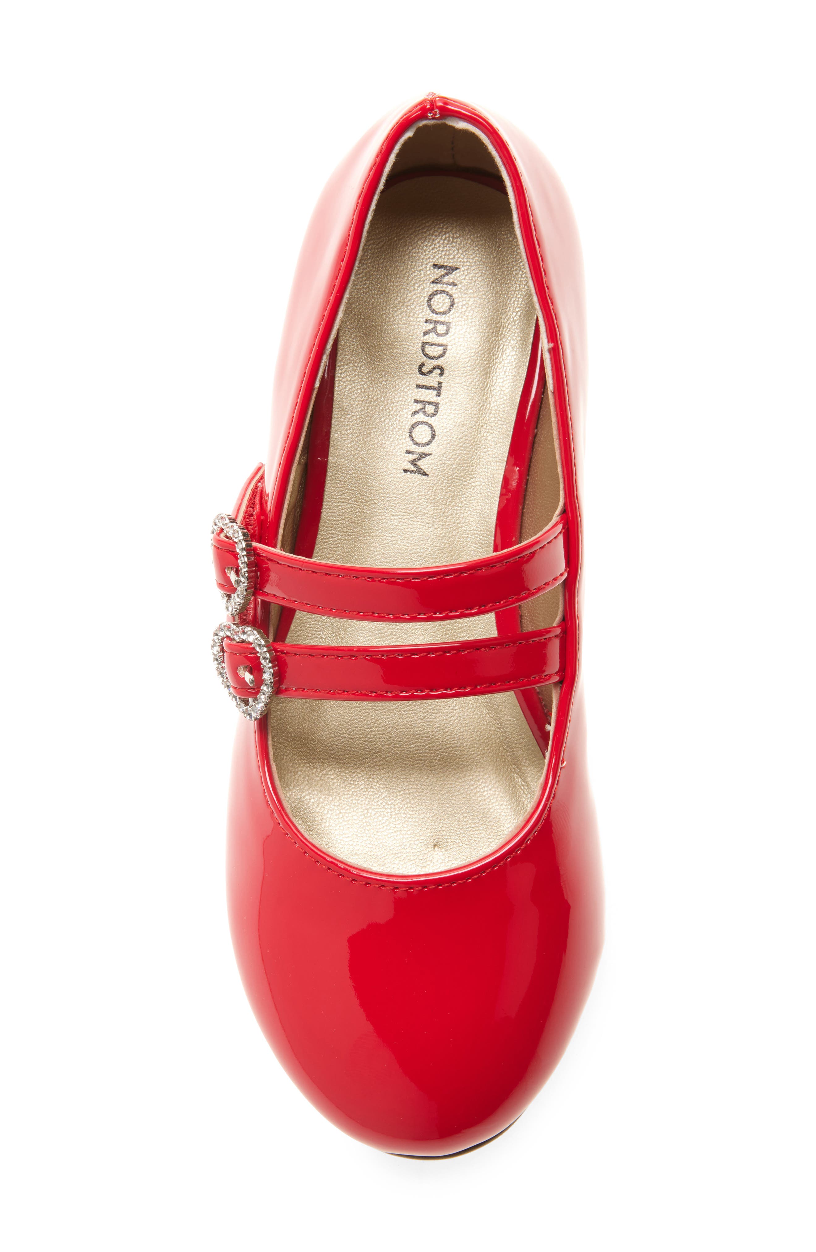 Kids' Rebecka Double Buckle Mary Jane Pump, Alternate, color, RED PATENT