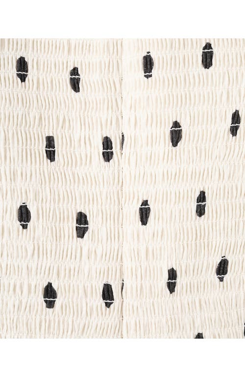 Mango Ruched Dot Camisole In Sand