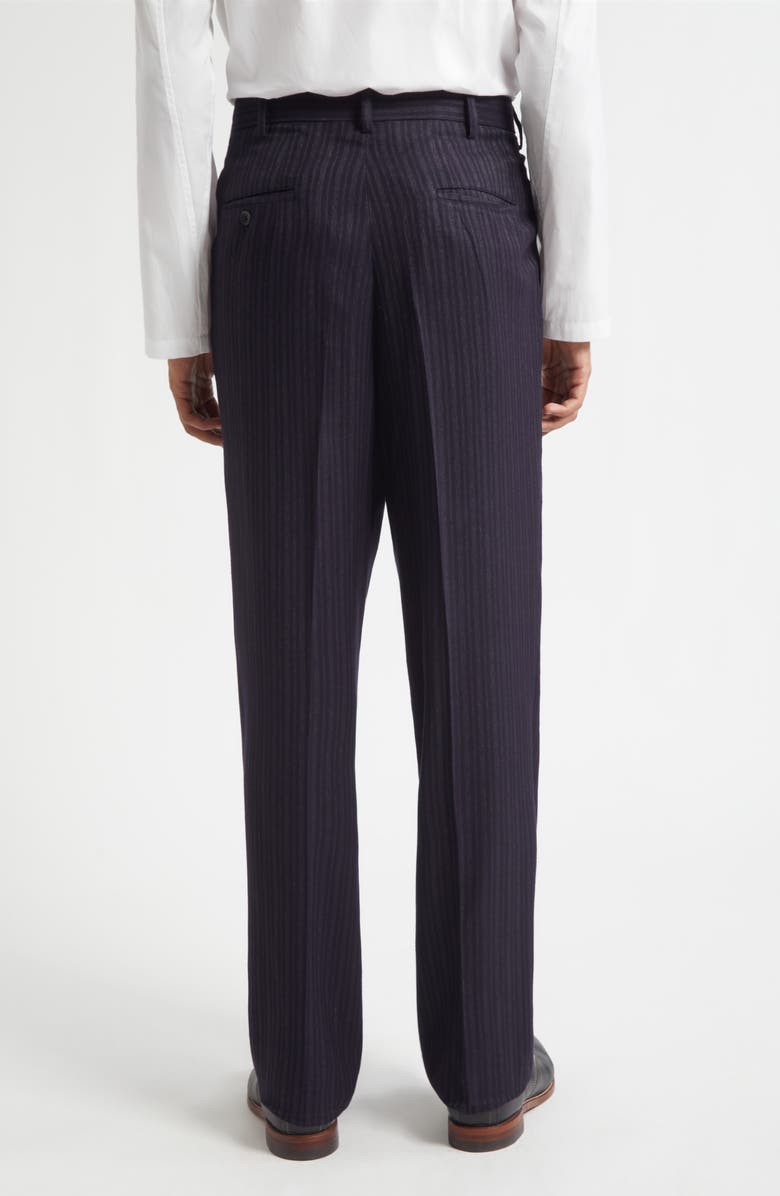 Yohji Yamamoto Flat Front Pants, Alternate, color, Black