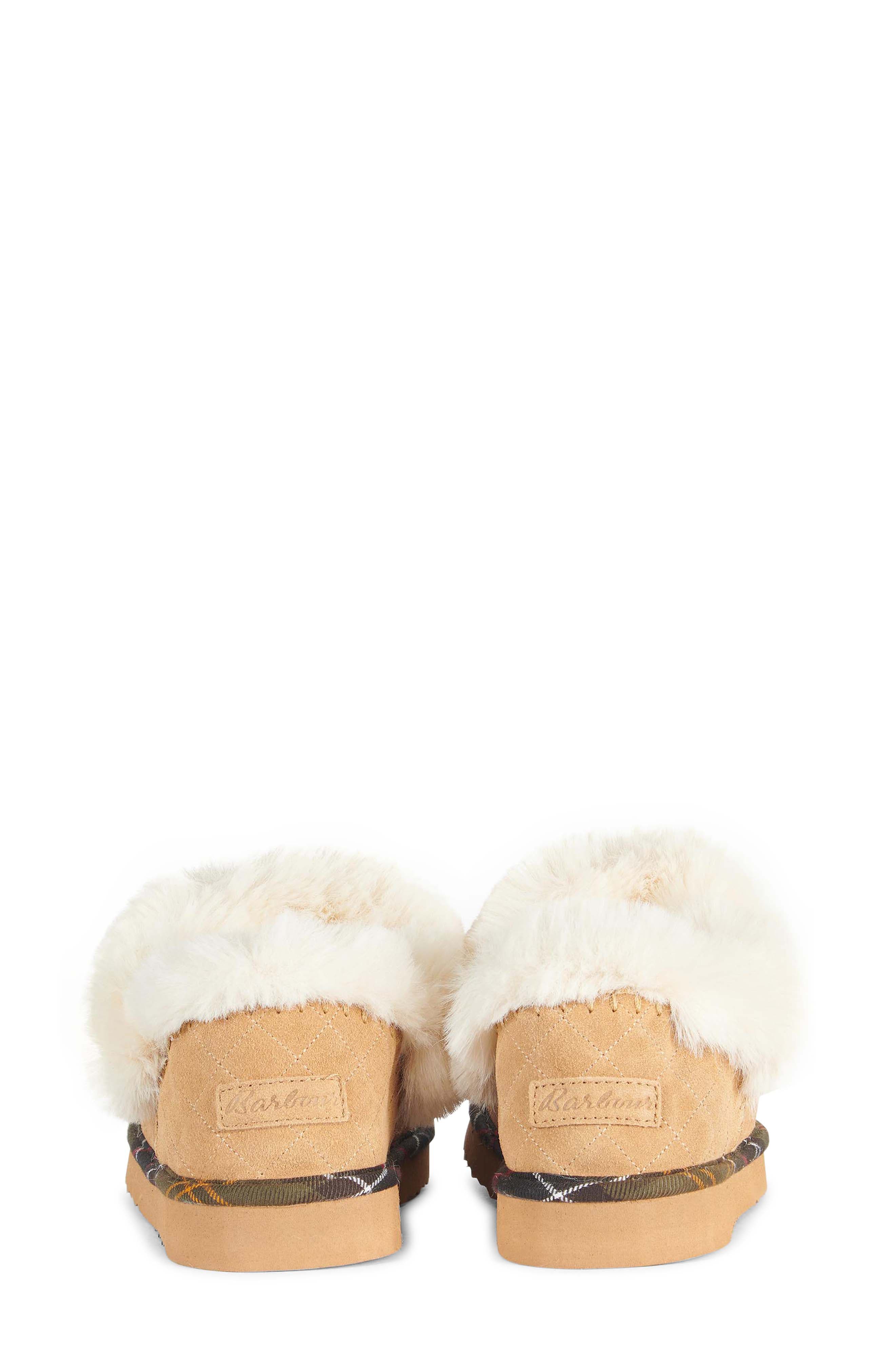 Barbour Nancy Faux Fur Lined Slipper, Alternate, color, 