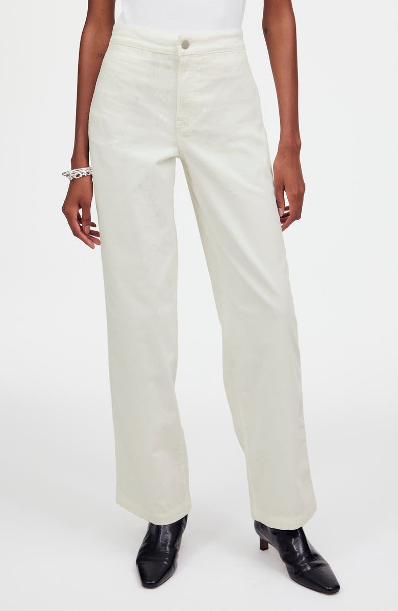 The Emmett Wide Leg Full Length Corduroy Pants: Welt Pocket Edition