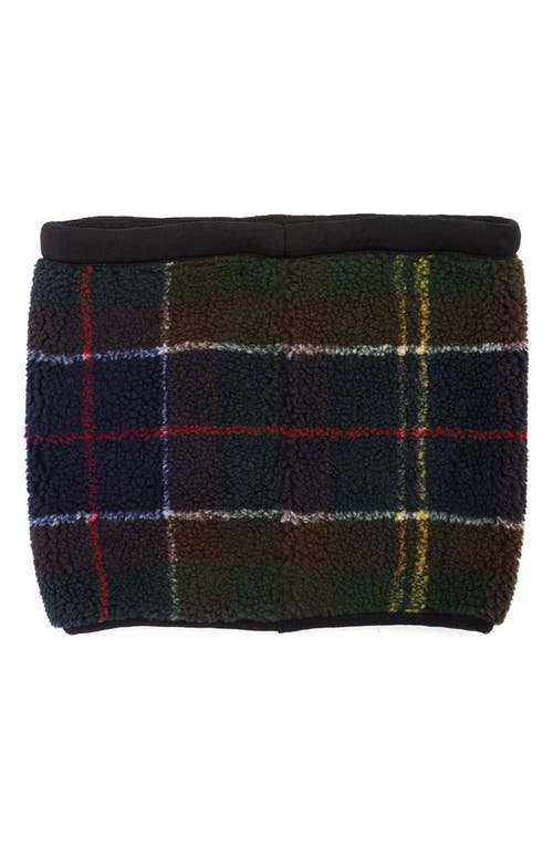Barbour Field Fleece Tartan Snood In Multi