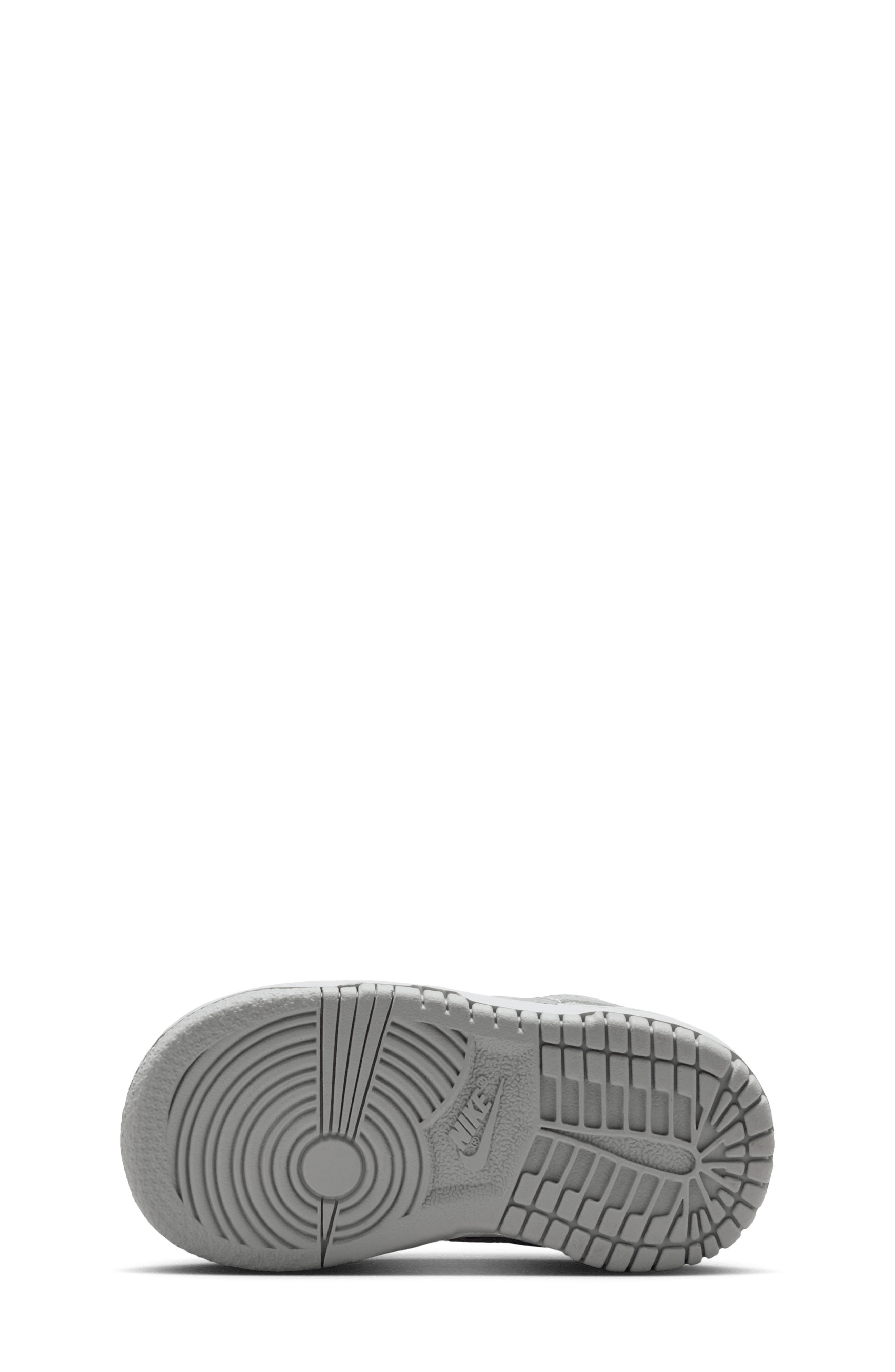 Kids' Dunk Low Basketball Sneaker, Alternate, color, WHITE/ WHITE/ LIGHT GREY