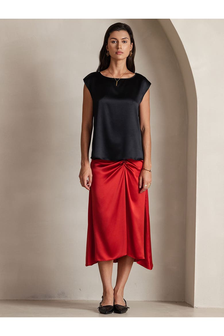 19Momme Silk Casual Sleeveless Top, Alternate, color, Black
