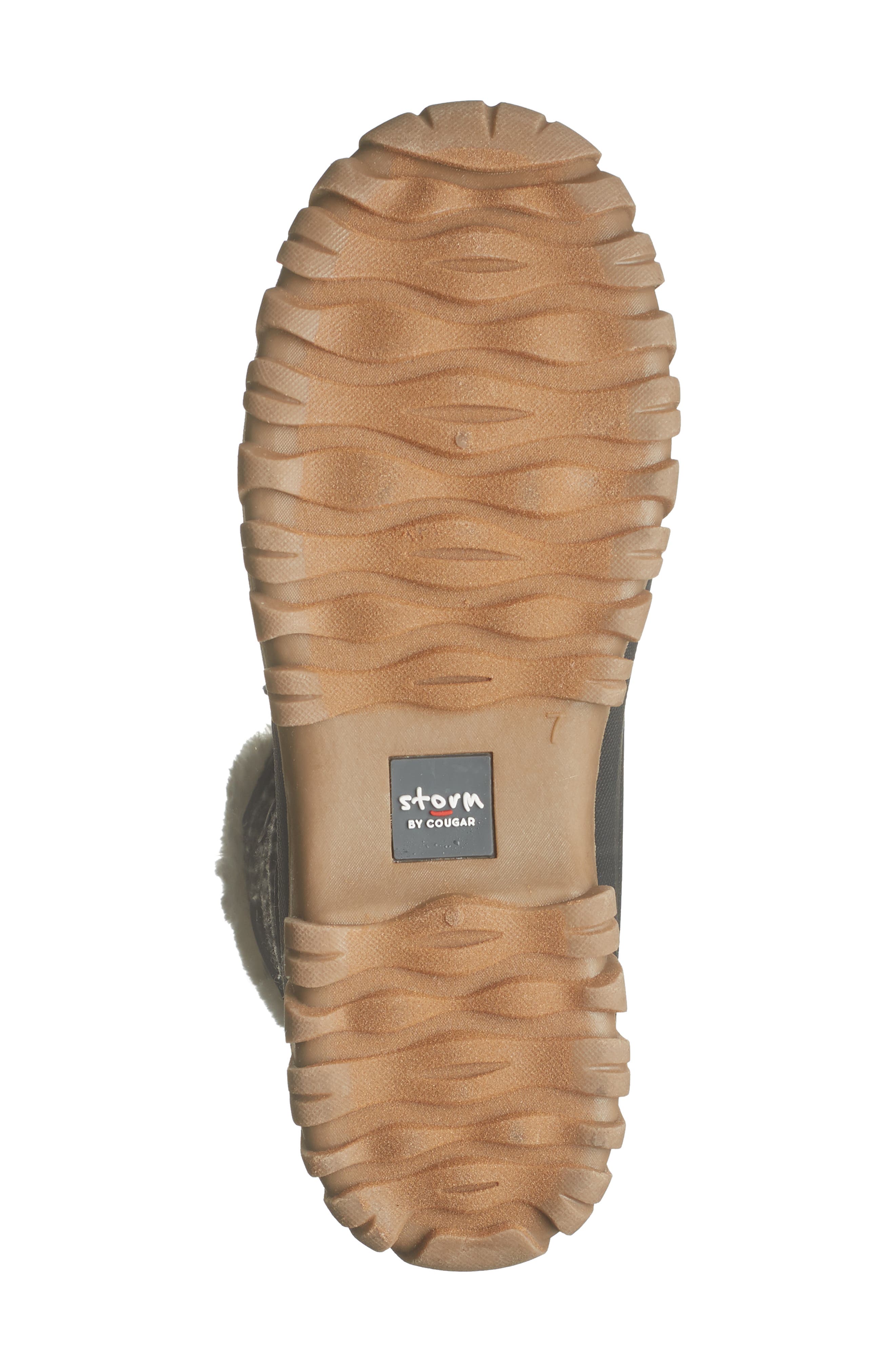 Cougar Gatsby Faux Shearling Cuff Duck Toe Boot, Alternate, color, 