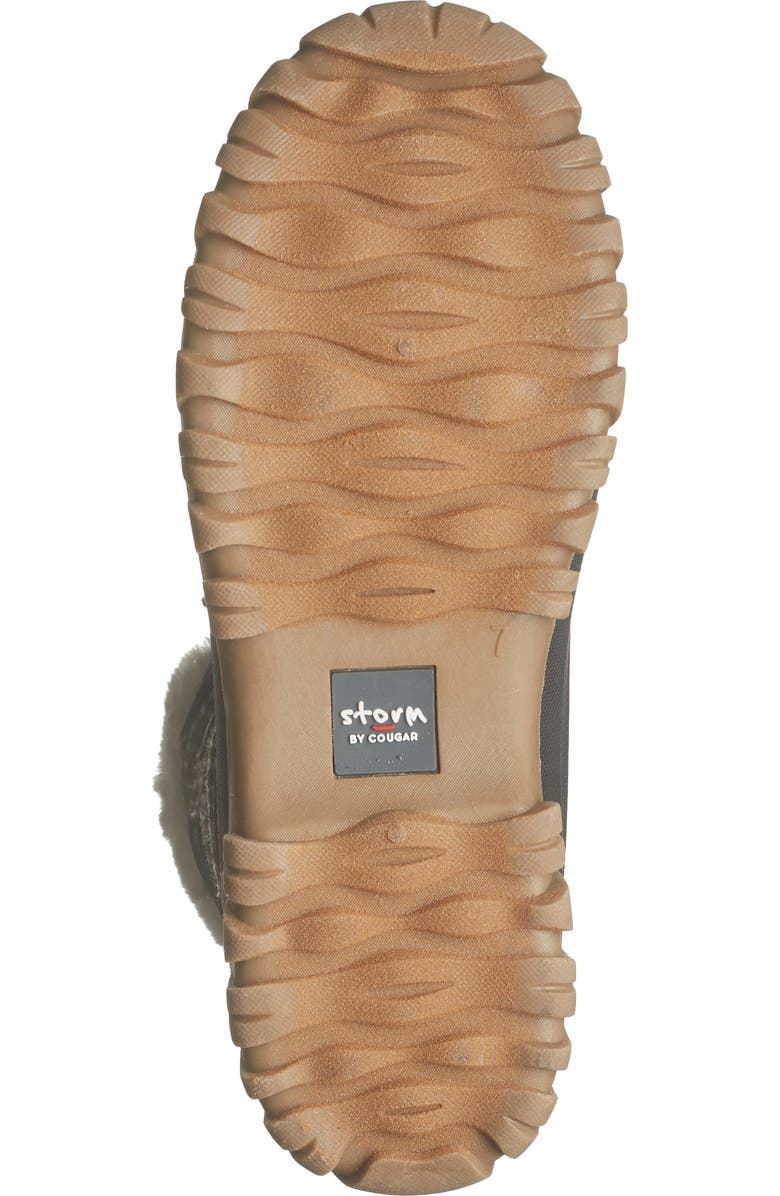 Cougar Gatsby Faux Shearling Cuff Duck Toe Boot, Alternate, color,