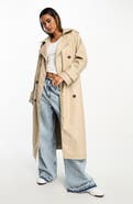 ASOS DESIGN Faux Leather Trench Coat
