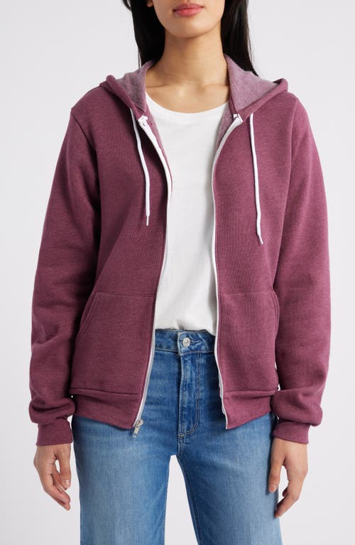 Pendleton Western Rope Graphic Zip Front Cotton Blend Hoodie in Maroon Heather 