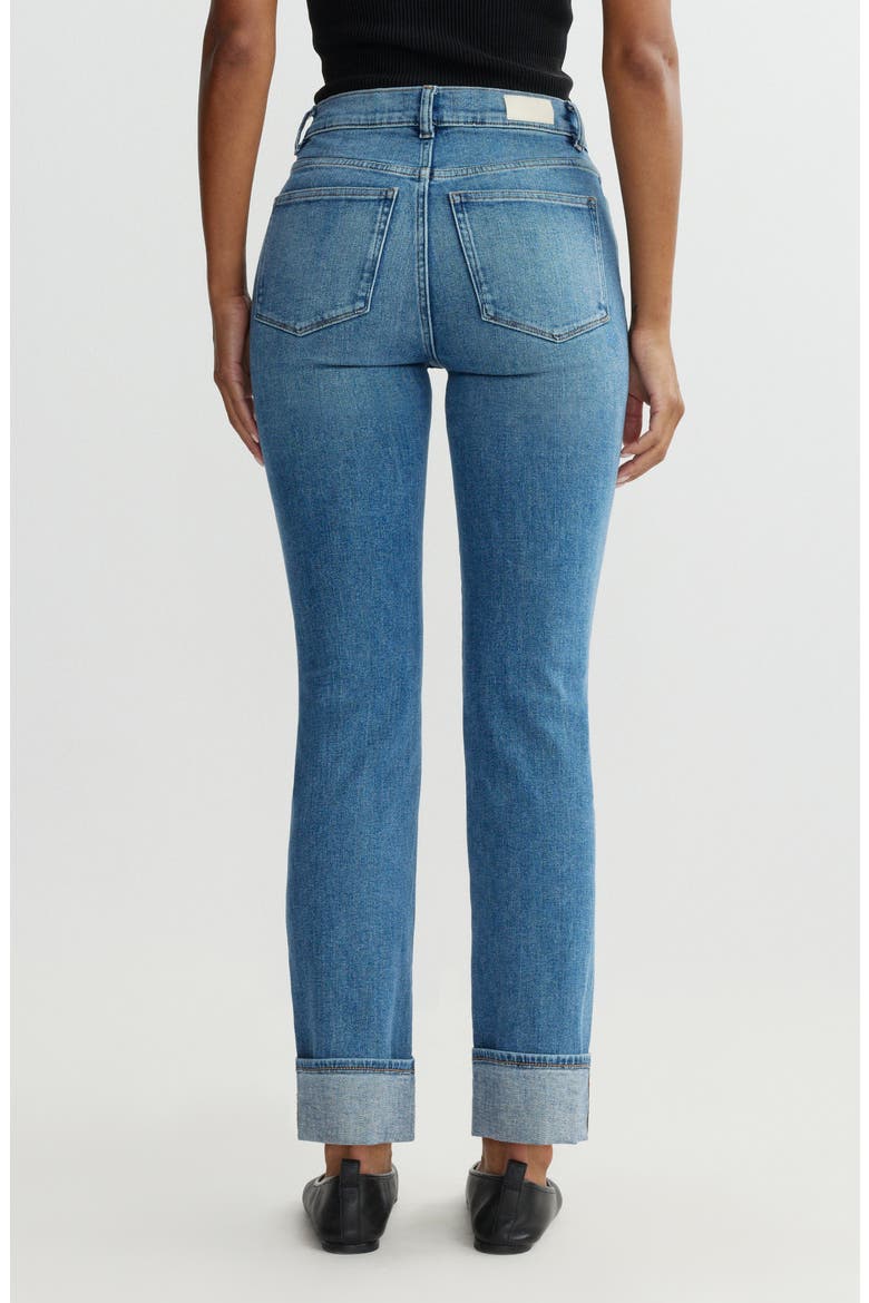 Halle Straight High Waist Instasculpt™ Cuff Jeans, Alternate, color, SPRING CREEK CUFFED