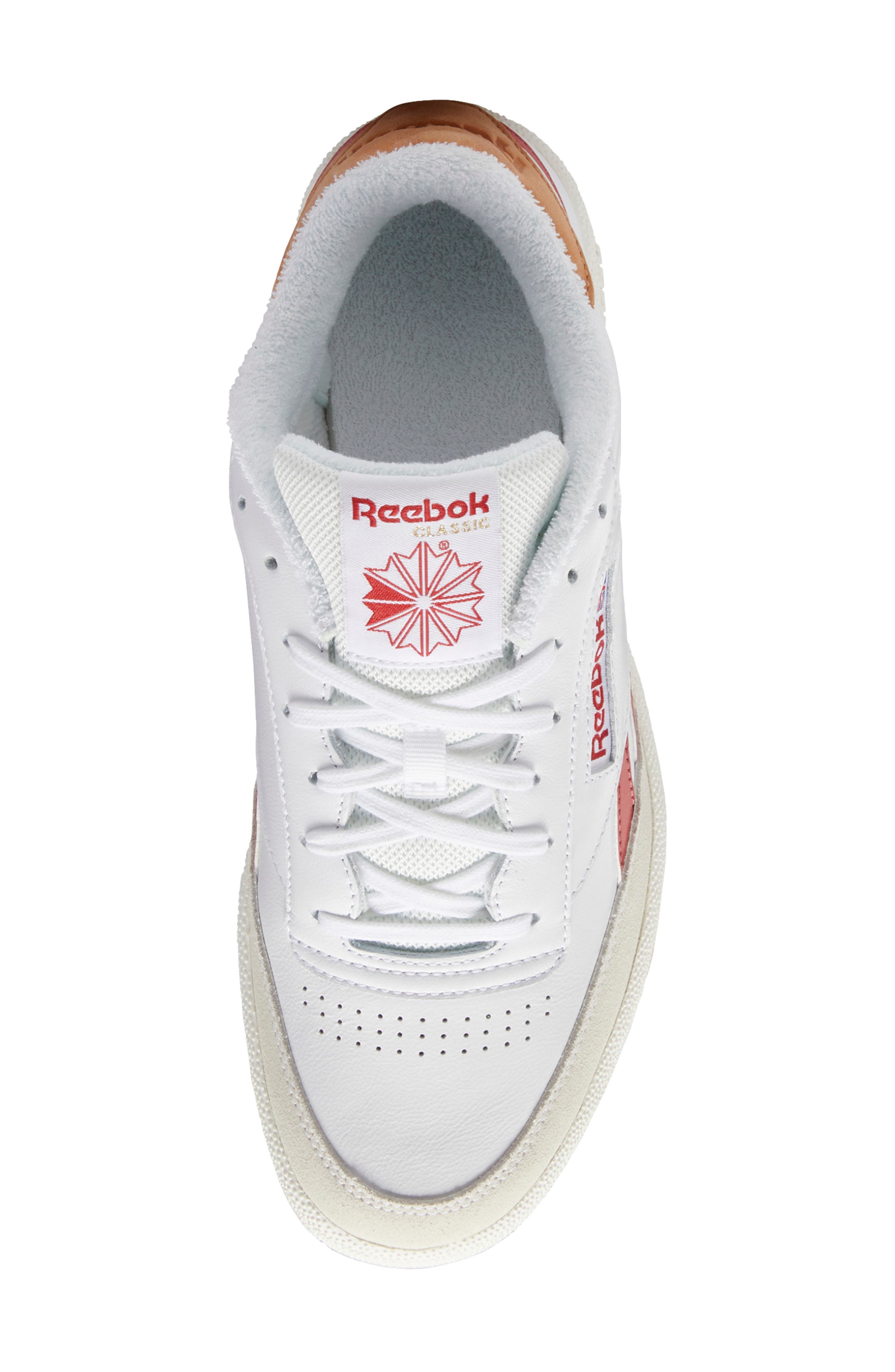 Club C Revenge Sneaker, Alternate, color, WHITE/ MARS RED/ CHALK