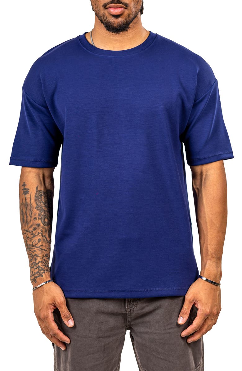Maceoo Ascensionsolid 0103 Blue Crewneck T-Shirt, Main, color, Blue