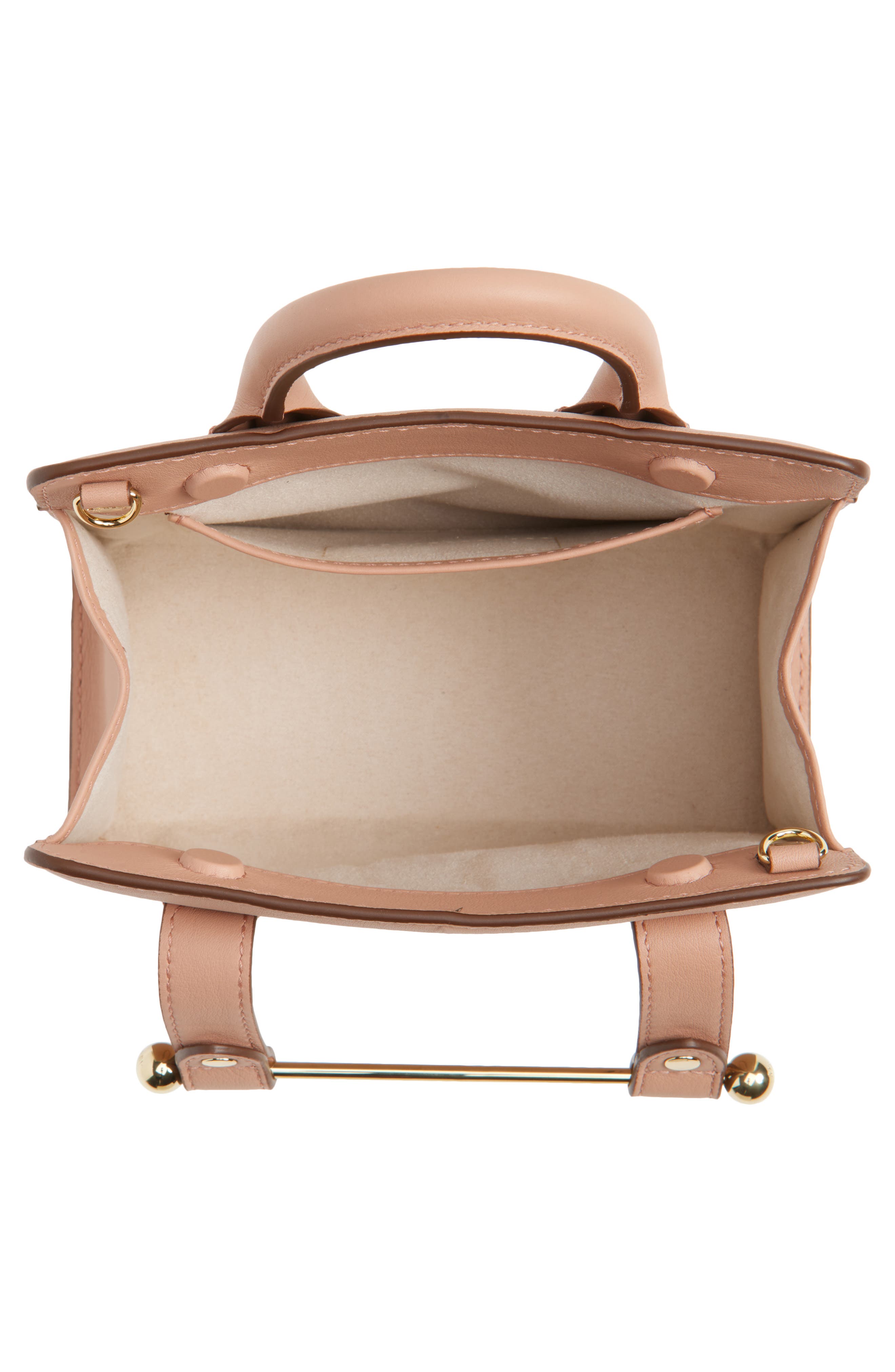Strathberry Nano Leather Tote, Alternate, color, Rose