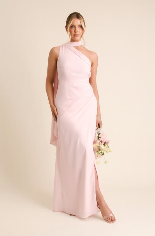 Six Stories One Shoulder Chiffon Bridesmaid Dress in Ballet Pink at Nordstrom, Size 4