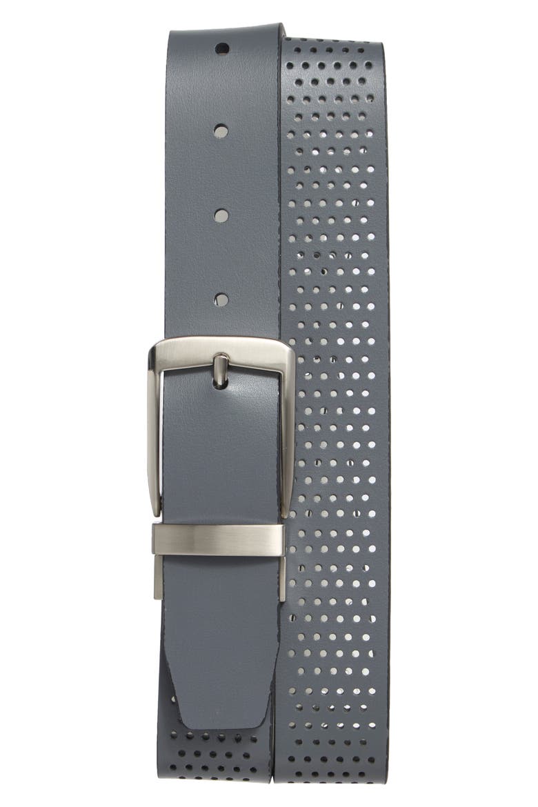 Perforated Reversible Belt, Alternate, color, WHITE