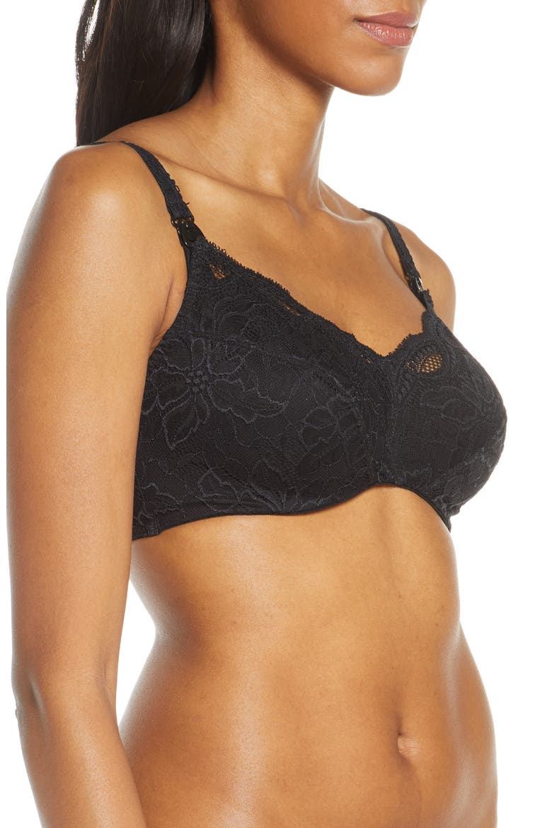Eden Underwire Nursing Bra, Alternate, color, BLACK