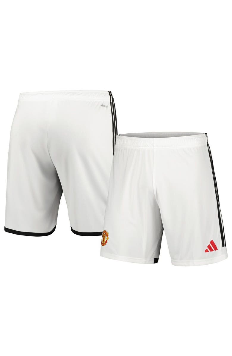 adidas Men's adidas White Manchester United 2023/24 Home Replica Shorts, Main, color, White