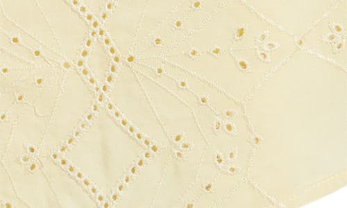 Wit & Wisdom Embroidered Eyelet Button-up Shirt In Buttercream