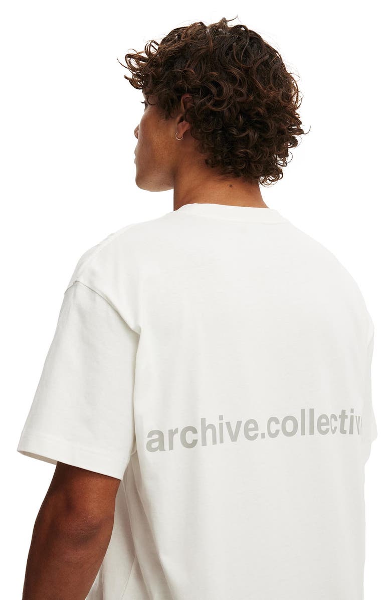 Cotton On Men's Box Fit Text T-Shirt, Alternate, color, Vintage White Archive