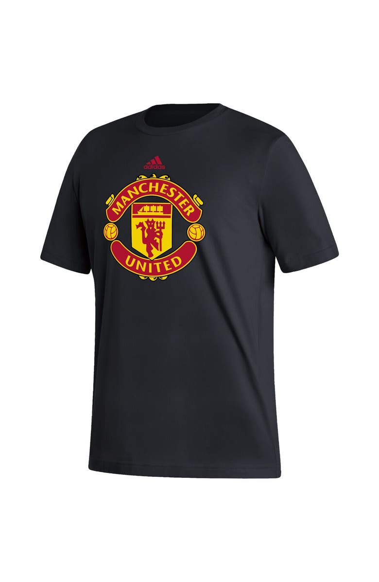 adidas Men's adidas Black Manchester United Vertical Back T-Shirt, Alternate, color,