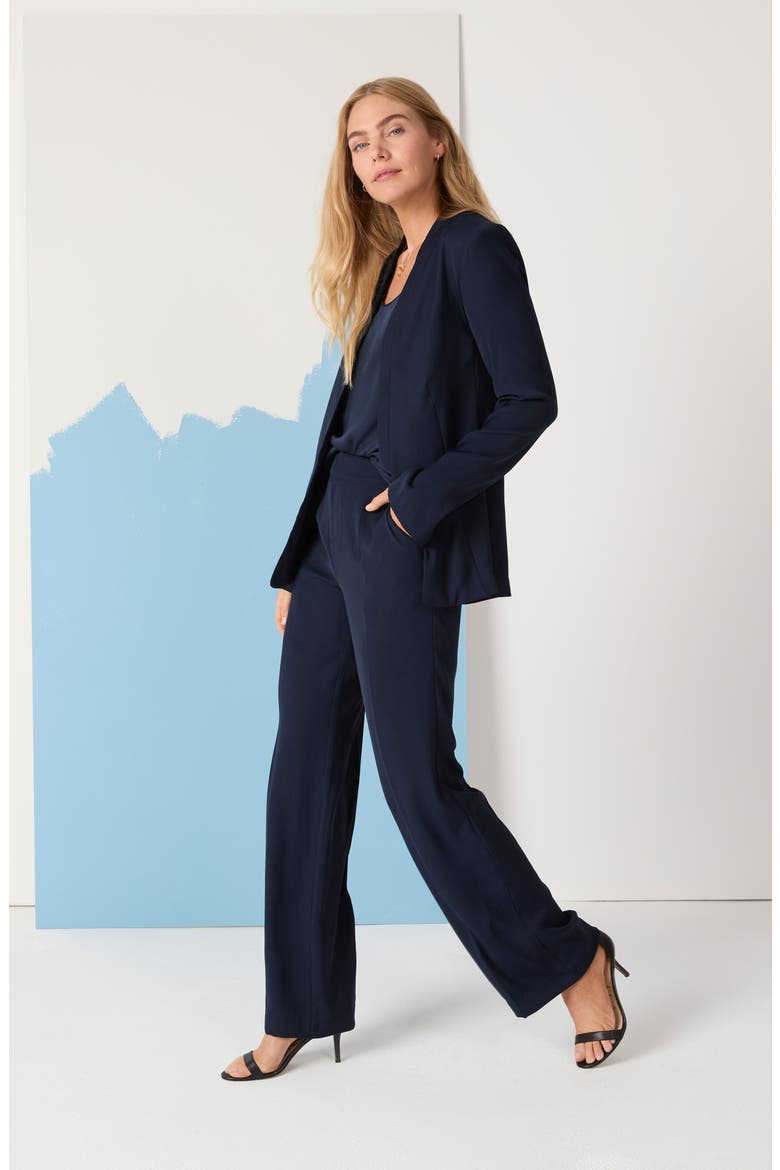 Social Edit Blazer, Alternate, color, DARK INDIGO