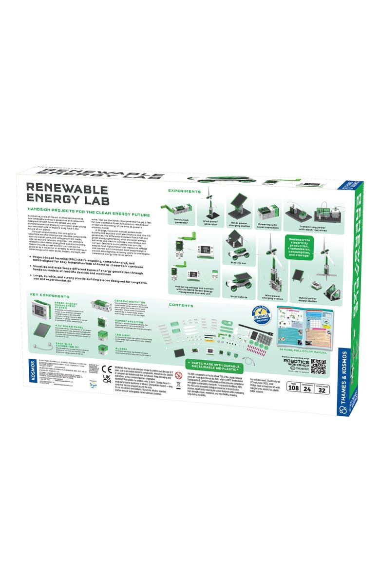 Thames & Kosmos Renewable Energy Lab Kit, Alternate, color, Multicolored