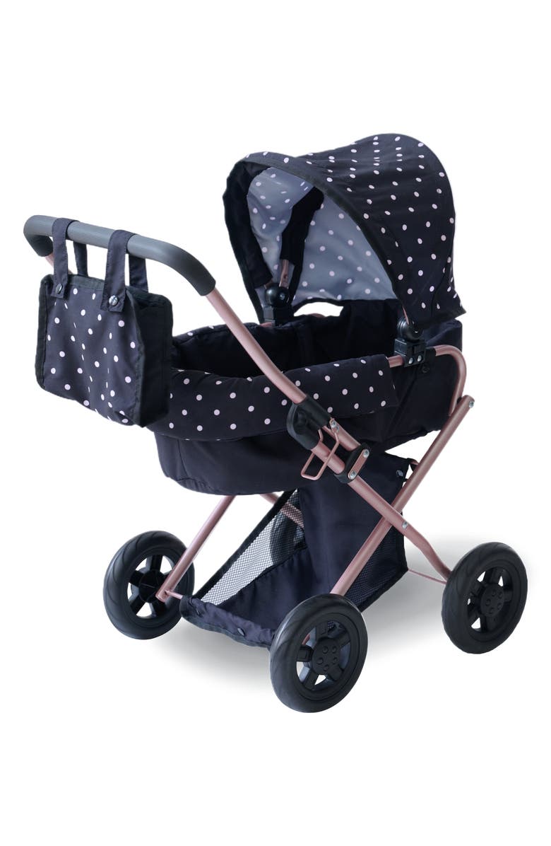 Teamson Kids Olivia's Little World Polka Dot Convertible Baby Doll Stroller, Main, color, Black