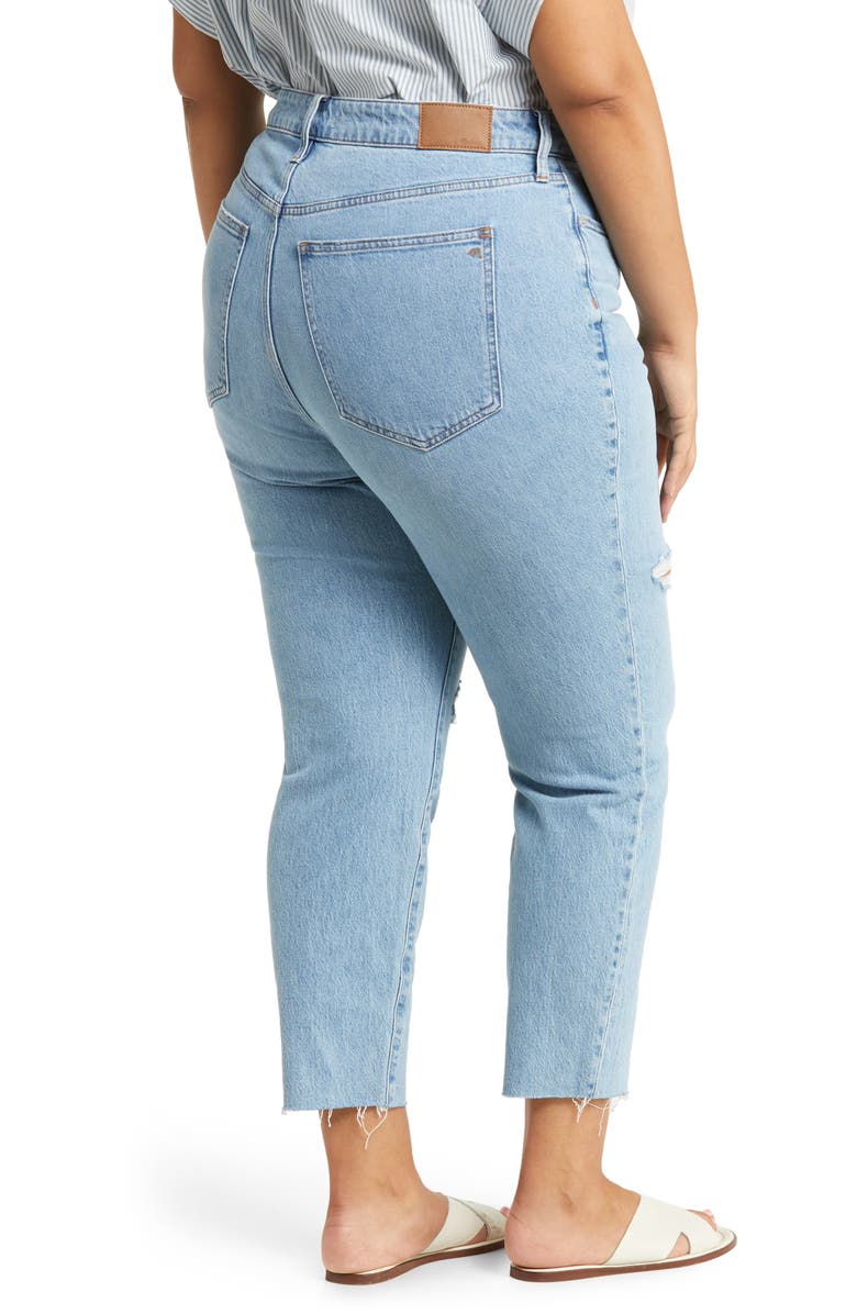 Madewell The Curvy Perfect Vintage Ripped Jeans, Alternate, color, Bradwell Wash