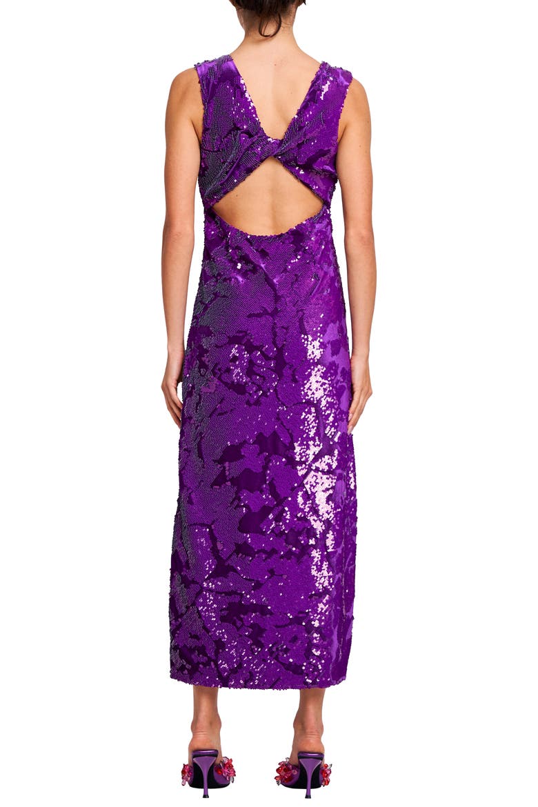Penny Sleeveless Sequin Cocktail Dress, Alternate, color, PURPLE