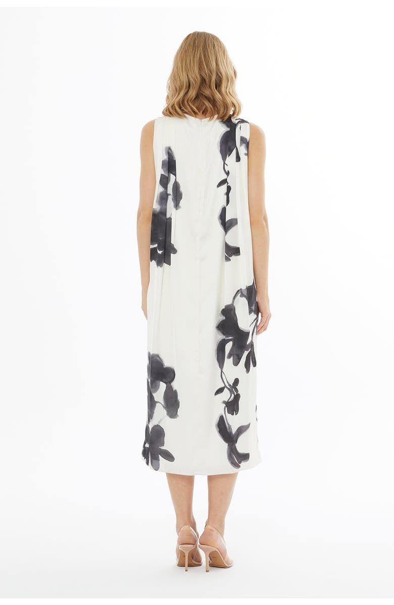 Gizia Round Neck Long Sleeve Pleated Dress, Alternate, color, Black