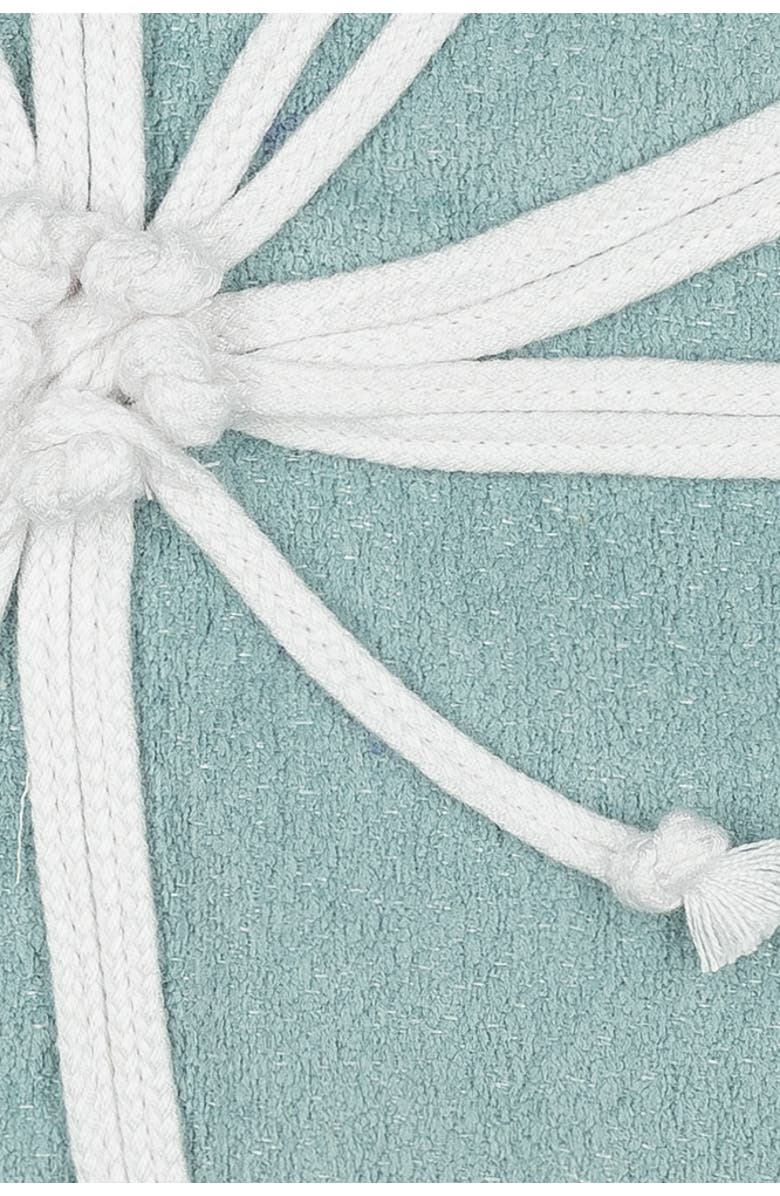 Elaine Smith Hibiscus Mist Rope Hand Appliqued Indoor 
Outdoor Woven Accent Pillow, Alternate, color, Mist