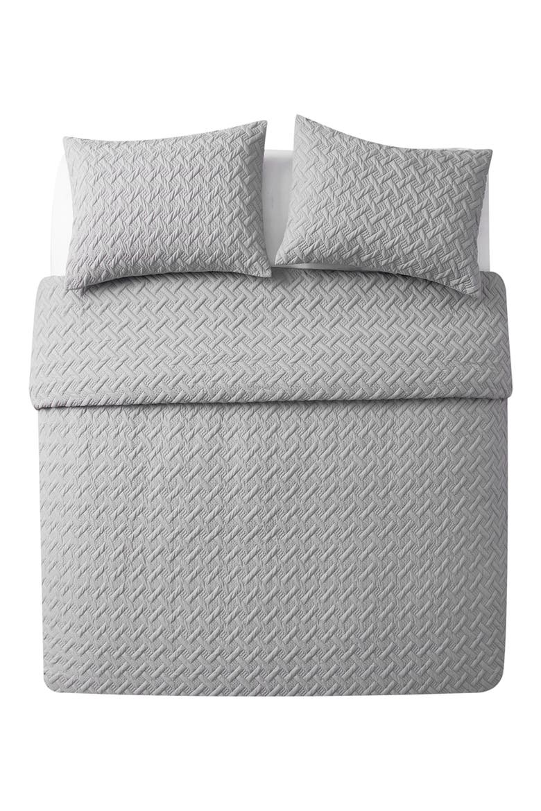 Nina Embossed Comforter Set - Full/Queen, Main, color, GREY