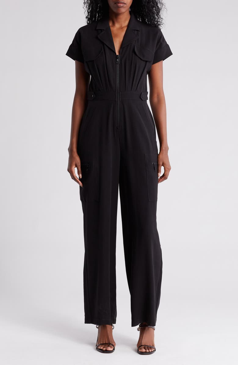DKNY SPORT Short Sleeve Jumpsuit, Main, color,