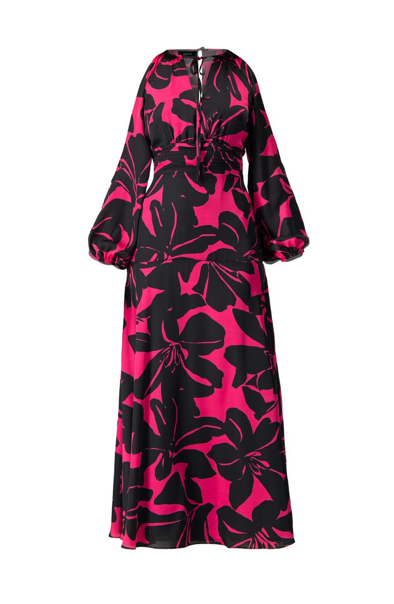 IVONNE Off-Shoulder Long Sleeve Maxi Dress, Alternate, color, Fuchsia