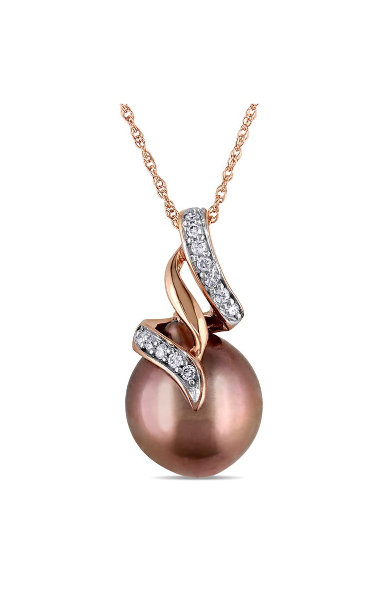 Julianna B. Diamond Pendant Necklace 10k Rose Gold, Main, color,