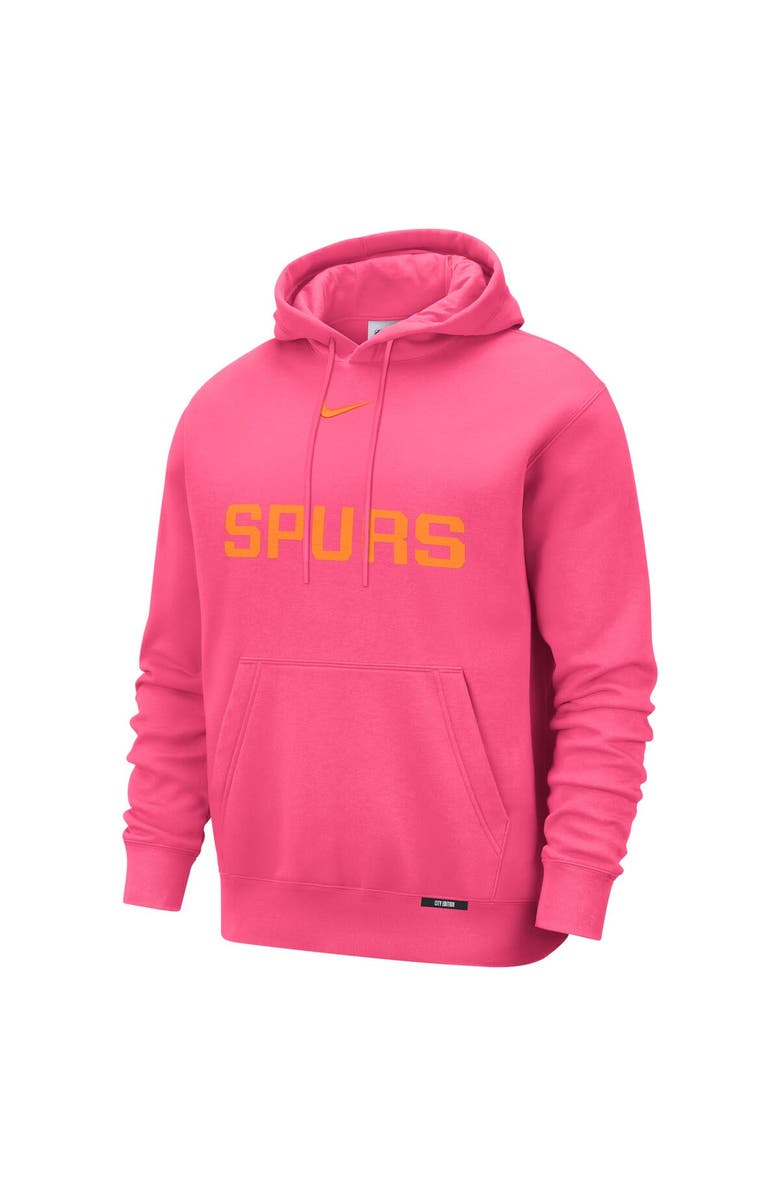 Nike Men's Nike  Pink San Antonio Spurs 2025/26 City Edition Essential Logo Remix Hoodie, Alternate, color, Pink