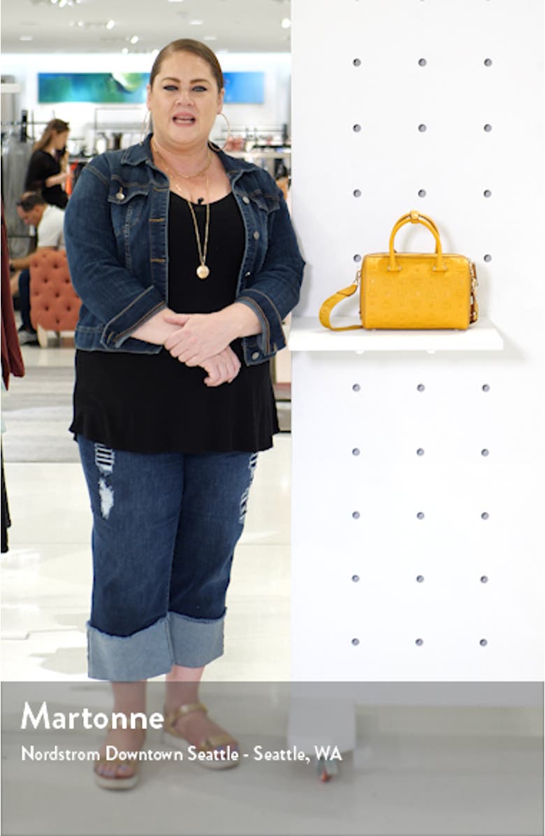 Essential Boston 23 Monogram Leather Satchel, sales video thumbnail