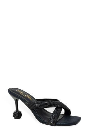 Chase & Chloe Chase And Chloe Rhinestone Cross Strap Sandal