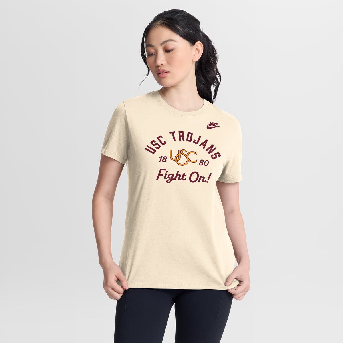 Nike Women's Nike Natural USC Trojans Legacy Team Name T-Shirt (Women ...
