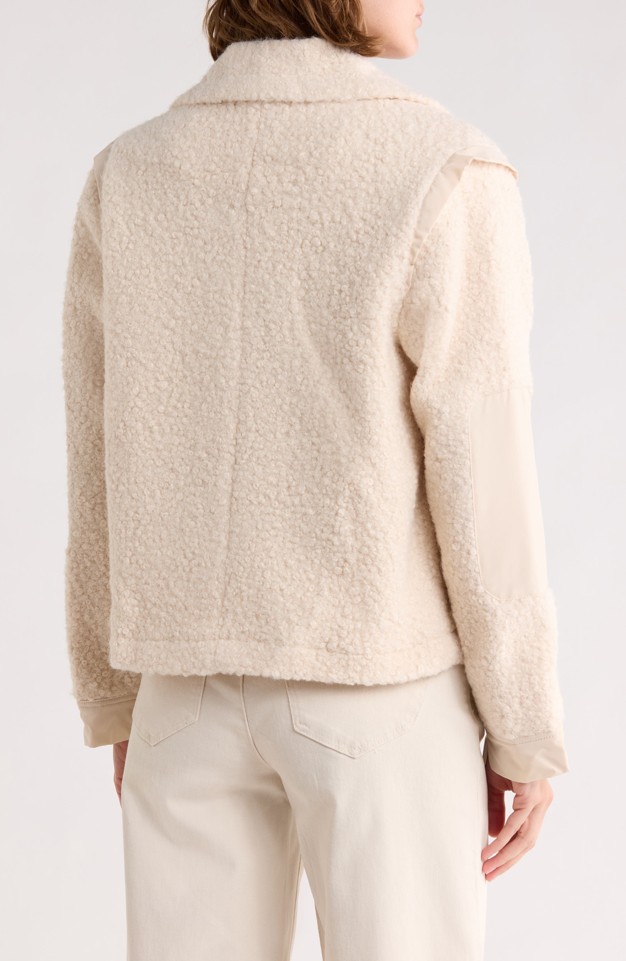 Faux Shearling Zip Front Jacket - image 2