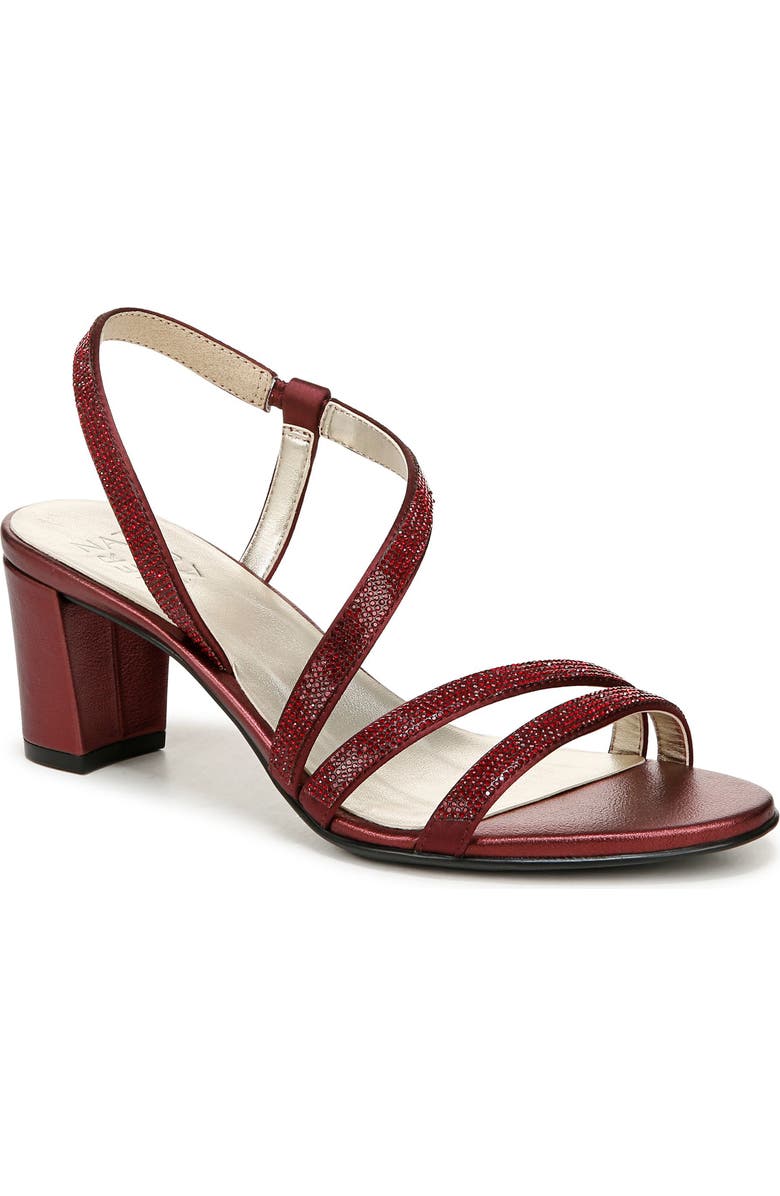 Naturalizer Vanessa Ankle Strap Sandal, Main, color, Cranberry Fabric