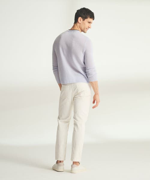 Naadam Lightweight Cashmere Contrast Trim Crewneck Sweater