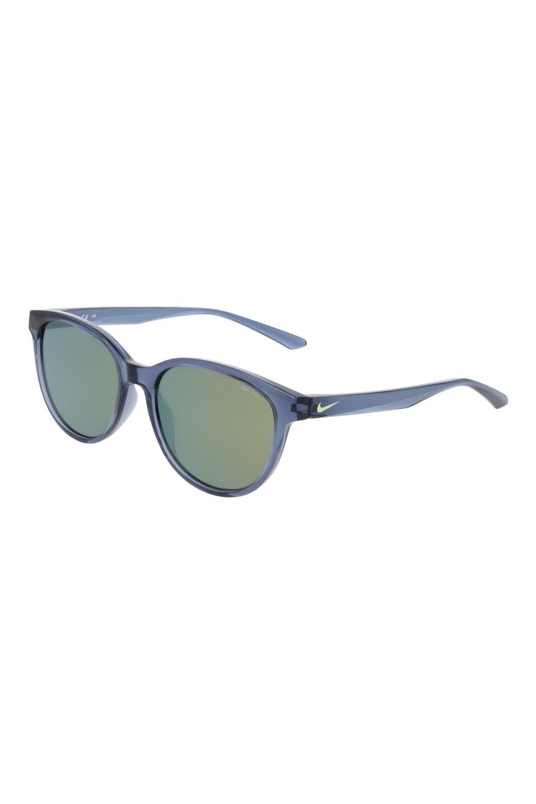 Vital Trend 55mm Gradient Round Sunglasses, Alternate, color, DIFFUSED BLUE / YELLOW MIRROR