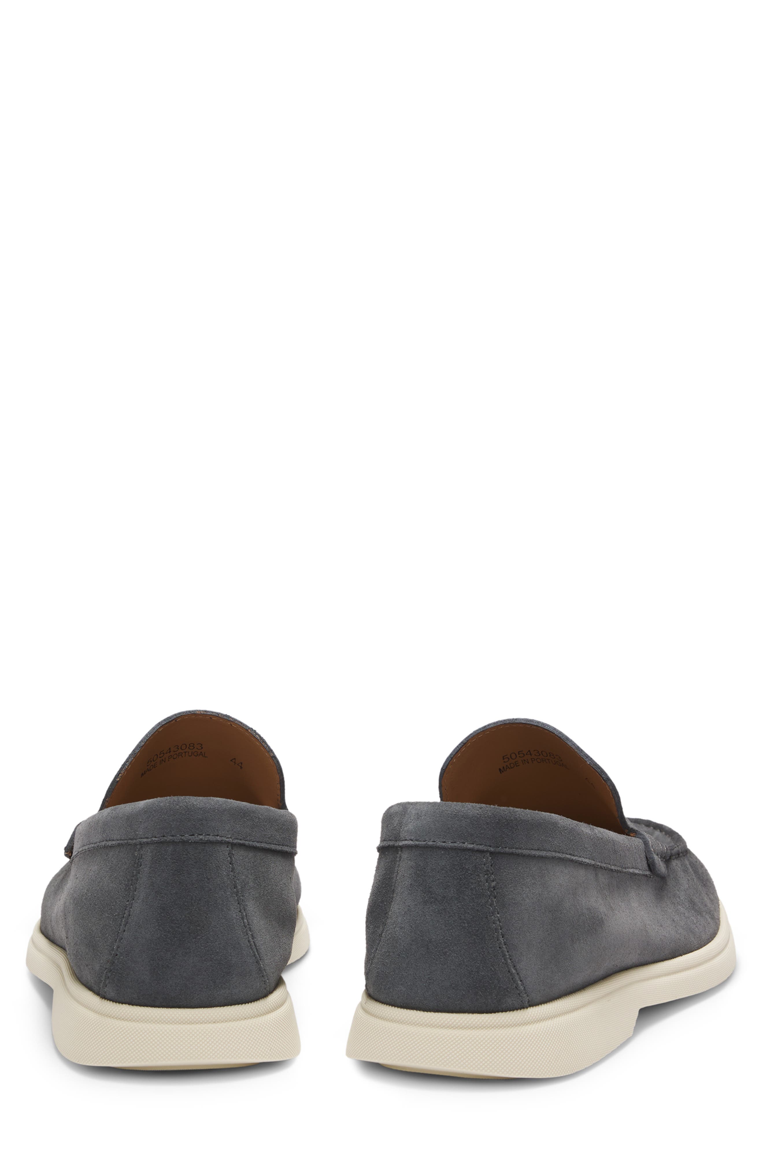 BOSS Sienne Moc Toe Loafer, Alternate, color, Dark Grey