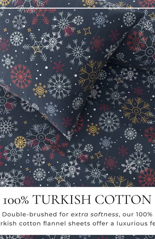 Woven & Weft Turkish Cotton Windowpane Printed Flannel Sheet Set