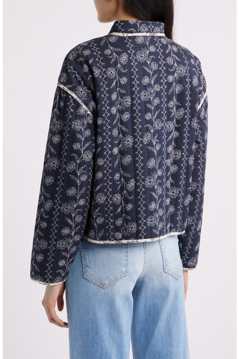 Ottomaquilt Floral Embroidered Jacket, Alternate, color, DARK WILDFLOWER