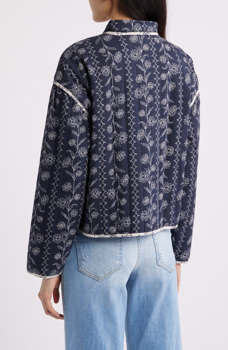 Ilse Jacobsen Ottomaquilt Floral Embroidered Jacket, Alternate, color, Dark Wildflower